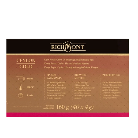 Herbata czarna Richmont Ceylon Gold 40 saszetek