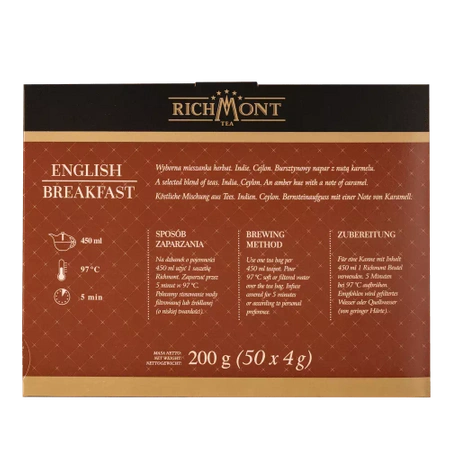 Herbata czarna Richmont English Breakfast saszetka 4 g