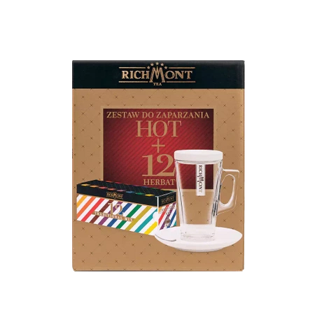 Zestaw Richmont Hot do zaparzania + 12 herbat